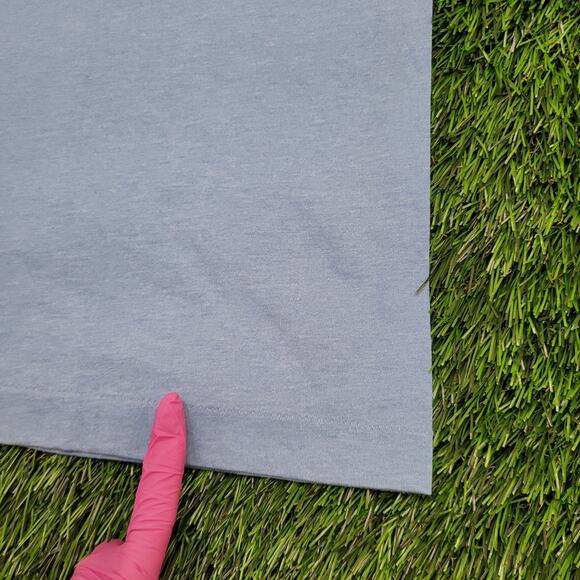 Vintage 80s Class Act Tanning Shirt Medium 20x27 Blue - Picture 7 of 15